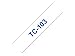 Produktbild Brother TC103 Schriftbandkassette farblos blau 12mm x 7,7m laminiert für P-touch 8e series