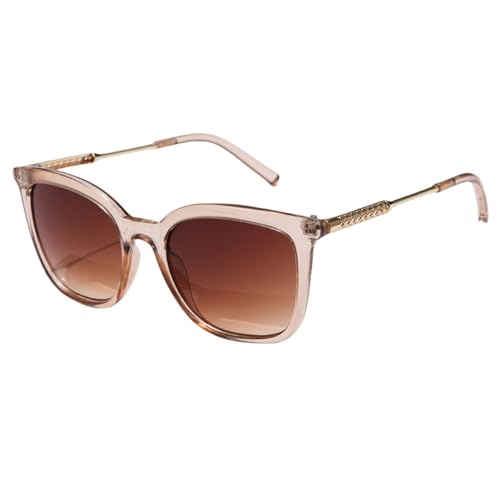 Lunettes de soleil en alliage rétro LVTFCO avec monture robuste et légère champagne