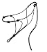 4 Knot Horse Rope Training Halter - 3/16" (5mm) Very Thin! Stiff Polyester Halter (Black, Standard)