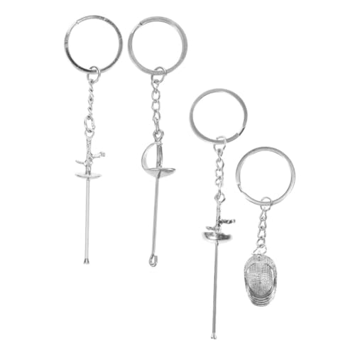 Porte-clés métal escrime robuste et portable pour fans de sport