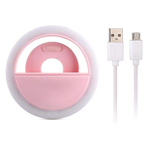 Mini Ring Light for Mobile Phones for Makeup Shooting Videos on YouTube, Selfie Ring Light for laptops, Computer Ring Light for Video conferencing, Ring Light Clipped on The Phone Cover