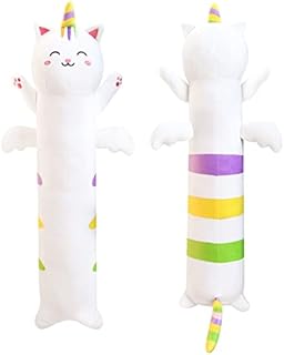 Desdfcer 80Cm Long Unicorn Plush Pillow,Long Unicorn Stuffed Animals,Kawaii Unicorn Hugging Pillow, Gift for Birthday Christmas Halloween