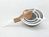 3er-Set Siebe Kochsieb Backsieb Mehlsieb aus feinem Edelstahlsieb in Kunstoff gefasst - Ø 10cm / Ø 13,5cm / Ø 17,5cm (Weiss)