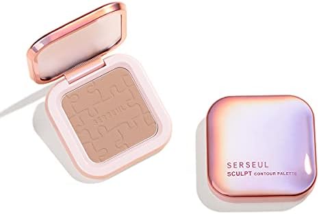Serseul Face Contour Palette Face Sculpting Contouring Palette Powder Bronzer Makeup Palette with brush - Highly Pigmented Contour Powder For Contouring