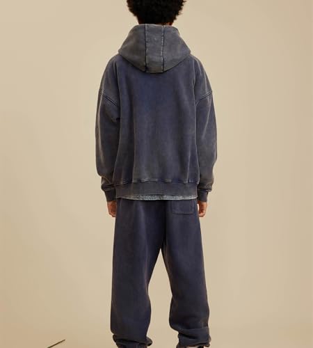 Colorful world Mens Vintage Zip Up Hoodie Oversized Acid Wash Fleece Streetwear Sweatshirt Heavyweight Women Fleece Hoodies4