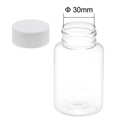 Uxcell 3.4 Oz/100Ml Pet Plastic Lab Chemical Reagent Bottle Wide Mouth Liquid/Solid Storage Container Clear Bottles W Tamper Evident Caps 5Pcs #TOP2