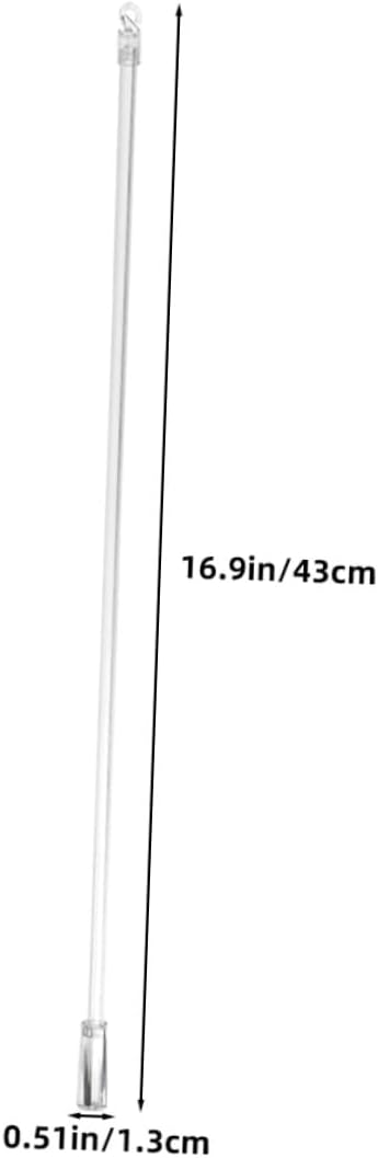 8pcs 17-inch Blind Wand Replacement with Hook Grip, Vertical Blinds Tilt Rod Stick for Window Treatment Repair and Drapery Pull