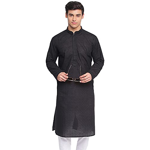 Image of Sanwara Men's Cotton Relaxed Kurta