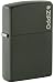 Zippo Green Matte Logo Pocket Lighter
