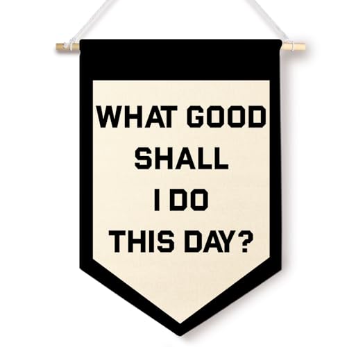 ChenCraty Inspirational Wall Canvas Banners, What Good Shall I Do