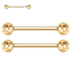 Gold Cuts Nipple Curved Barbell