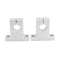 Keenso SK16 16 mm Linear-Schienenwellenstütze, 2 Stück, 16 mm Linear-Schienenwellenführung, Halterung, vertikale optische Achsenhalterung für XYZ Tisch CNC