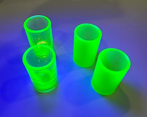 Uranium Glass Tableware (Glow Under UV) - Glass for Shots, Czech Republic (Frosted)
