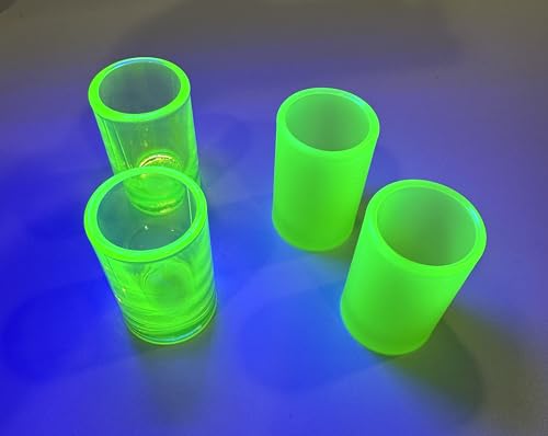 Uranium Glass Tableware (Glow Under UV) - Glass for Shots, Czech Republic (Frosted)