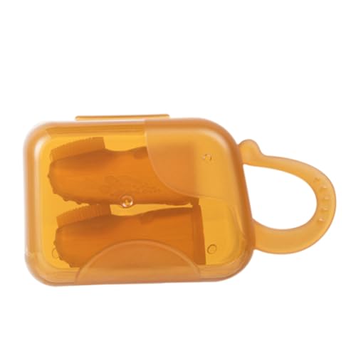 Packove Orange Fingerzahnbürsten mit Etui