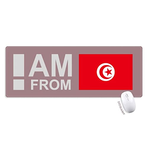 je suis de la tunisie tapis de souris large cousues bords mat étendu game bureau