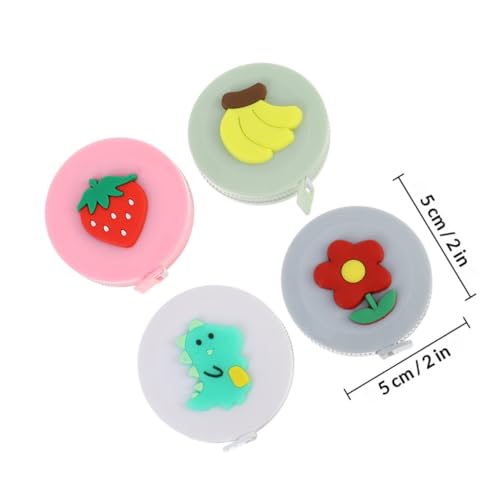 Set de 4 Cintas Métricas Mini Retráctiles de Tela miniatura 2