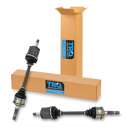 TRQ Front Left and Right CV Axle Assembly Set 2 Piece Compatible with 2000-2006 Toyota Tundra 4WD 2001-2007 Sequoia 4WD