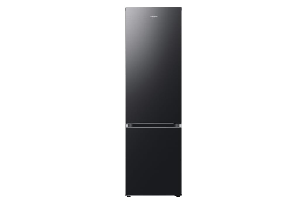 Samsung Series 8 SpaceMax Combi Fridge Freezer, Featuring Spacemax, AI Energy Mode and Twin Cooling, Black, Model: RB38C607AB1Energy Label