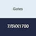 Gates 7/5VX1700 Super HC Molded Notch Powerband Belt, 5VX Section, 4-3/8" Overall Width, 35/64" Height, 170.0" Belt Outside Circumference
