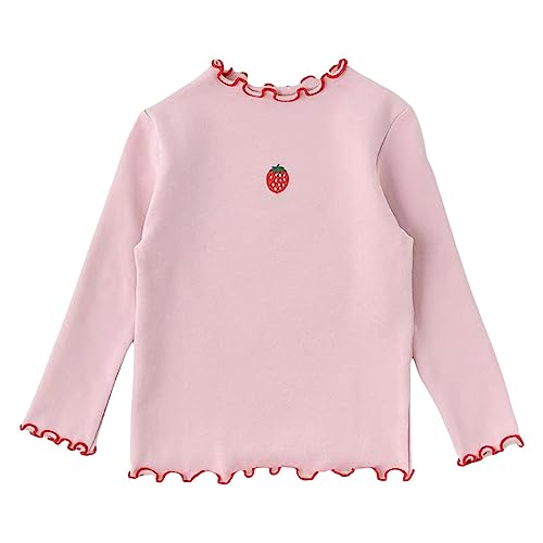 Betadog 2 Pack Girl's Long Sleeve Top Basic Shirt Tee Mock Neck Top Girls Casual Cotton Turtleneck Girls Blouse3