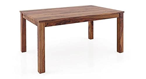 Image of Sheesham Wood Rectangle Dining Table with 6 Low Height Chairs | Durable Wooden Multipurpose 6 Seater Dining Table Set Furniture for Living Room, Home, Restaurant and Hotel (Natural Finish)