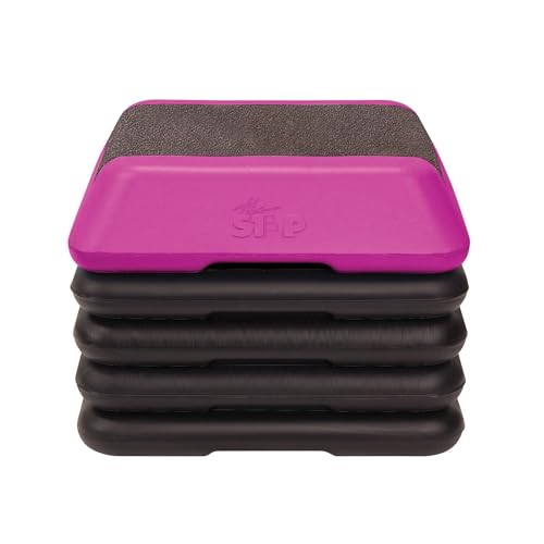 Image of The Step Adjustable High Step Aerobic Platform with 4 Risers, Home Gym Workout Equipment, Fitness Exercise Equipment Made in the USA