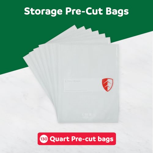 Image of FoodSaver Quart Vacuum Seal Bags, 130 Count Pre-Cut BPA-Free Storage Bags, Align to Seal & Tear to Open for Food Storage, Sous Vide, and Meal Prep