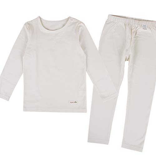 Pastel Span Organic Cotton Pajamas for Big Girls, Toddler Girls, Ultra Soft Long Sleeves