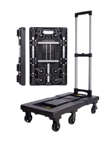 Carrito de la compra portátil plegable con asa retráctil y cestas de almacenamiento, vendajes elásticos para viajes, aeropuerto y oficina
