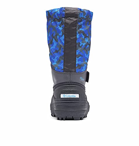 Columbia Boys Powderbug Forty Print Snow Boot, Shark/Tangy Orange, 6 Big Kid Us #TOP3