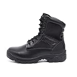 Taktische Herrenstiefel, Sicherheits-Militärpolizeistiefel, Kampftaktische Sicherheitsstiefeletten, geeignet für Wandern, Jagd, Outdoor-Sport, Bergsteigen, Arbeiten ( Color : Black , Size : 35 EU )