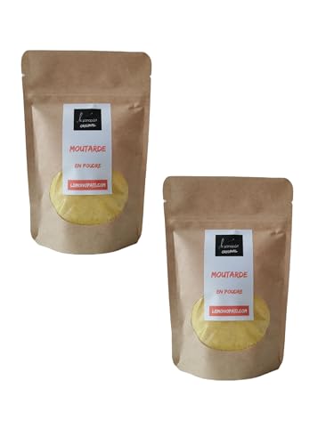 Poudre de Moutarde Le Monopati Original 80g (2x 40g) | Origine Inde | Graines de Moutarde Moulues 100% Naturelles | Épice Polyvalente pour Sauces, Marinades,...