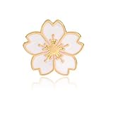 ROSTIVO Cherry Blossom Lapel Pin Enamel Pins for Backpacks Cute Tiny Flower Brooch Pin for Women and