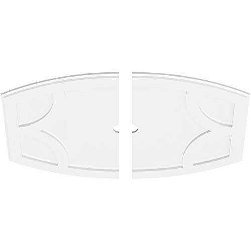 Image of Ekena Millwork CMP40X26KY2-02000 Kailey Architectural Grade PVC Contemporary, Two Piece Urethane Ceiling Medallions 40 inchW x 26 5 /8 inchH x 2 inchID x 21 1 /2 inchC x 1 inchP