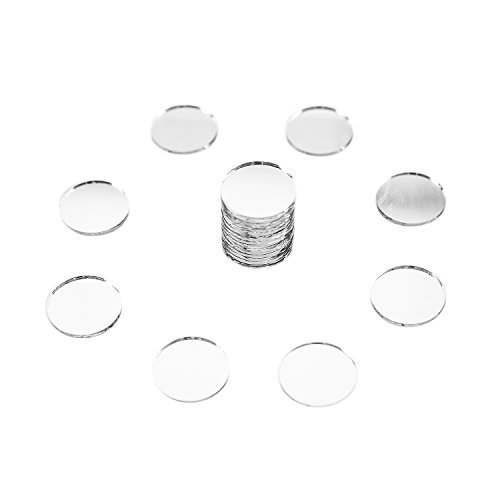 Mini 1" Inch Small Round Glass Mirror Circles for Arts & Crafts Projects