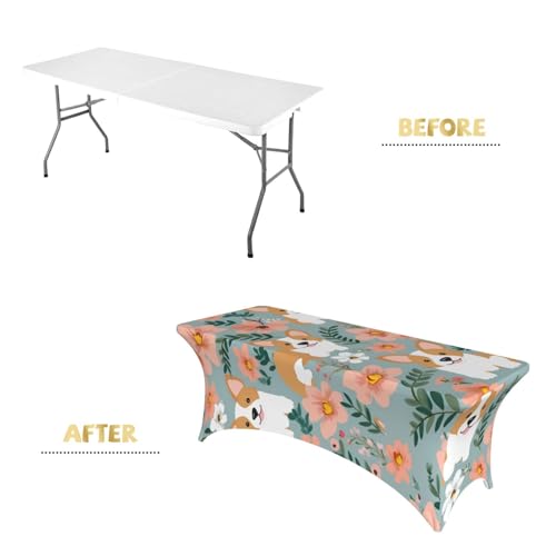 Nappe de jardin anti-vent et infroissable pour table rectangulaire - 5