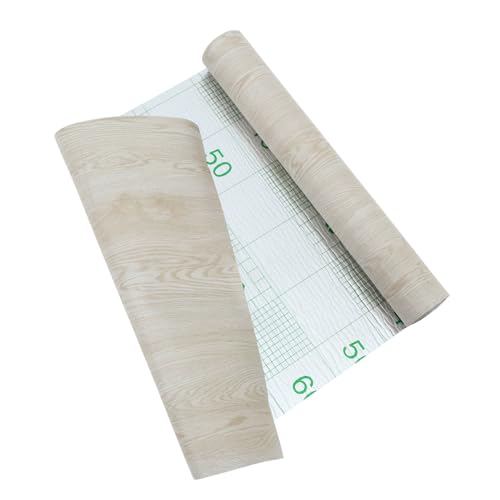 SEWACC Self Adhesive PVC Flooring Roll Thick Floor Sticker with Slip Surface Easy Installation Peel and Stick Effect Floor Decoration for Living and High Traffic Areas