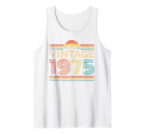 Vintage 1975 Classic Year 1975 Birthday Men Women Vintage Tank Top