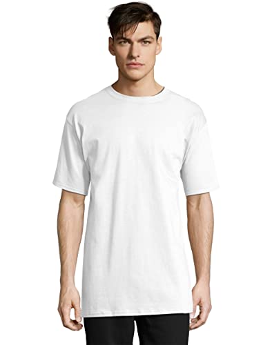 Hanes mens Hanes Men's Beefy Tall Short Sleeve Tee Value Pack (2-pack) fashion t shirts, White, XX-Large Tall US