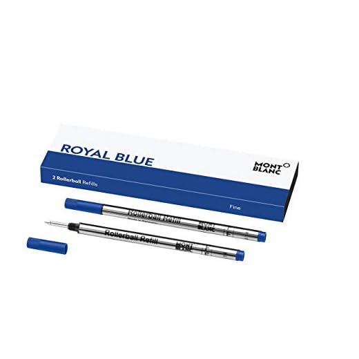 Mont Blanc – Recambio de tinta para bolígrafo roller, fina 2 x 1, azul Pacífico (105163)