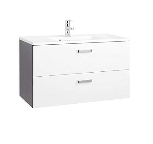 Held Möbel 095.1.2134 Waschtisch 90, Holzwerkstoff, graphitgrau, 48 x 90 x 54 cm