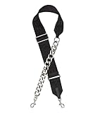 Strap: Ohne Gurt Liebeskind Berlin Fancy Strap 2 Silver Shoulder Strap, Onesize (HxBxT 6cm x 140cm x 0.5cm), Black