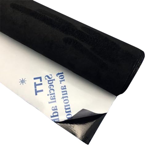Film autocollant aspect daim haute élasticité noir mat 50x149 cm anti-reflet pour habitacle auto