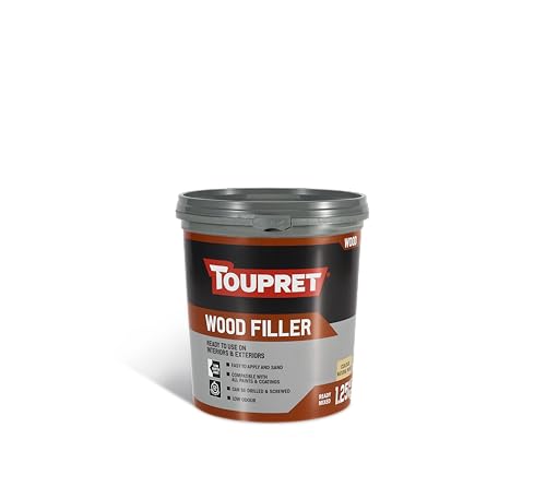 Toupret Wood Filler - Professional-Grade, Pre-Mixed Interior & Exterior Wood Repair Paste - Quick-Drying, Sandable, Paintable - Fills Cracks & Holes - Natural Wood - 1.25 kg