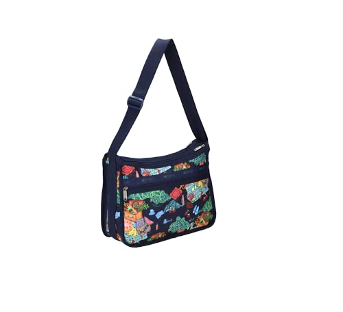LeSportsac Painted Picnic Deluxe Everyday Crossbody Bag + Cosmetic Bag, Style 7507/Color E539, Endless Summer Fun, Vibrant Colorful Picnic, Sunkissed Fruits, Sweet Treats, Relaxing Alfresco3
