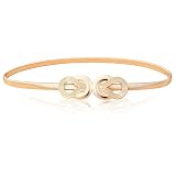 xlwen Cinturón Elástico Metal Delgado,Cinturón Elástico de Metal para Mujer,Cinturón Dorado Elástico,Cinturón de Cadena Elástica Fina para Vestidos,Faldas,Monos
