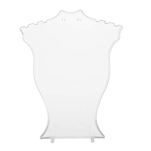 Collier Titulaire Présentoir Collier Pendentif Chaîne Bijoux Buste Présentoirs Cintre Boucles D'oreilles Titulaire Rack Noir Collier Affichage (Transparent)