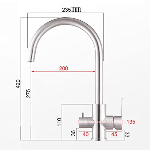 Robinet de purificateur d'eau pour eau potable directe et cuisine moderne