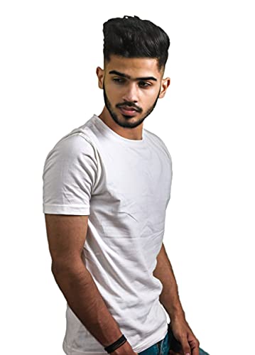 Image of Men's Cotton Round Neck Half Sleeve Plain T-Shirt